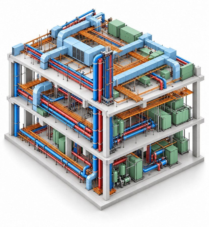 Modelo BIM conceptual de instalaciones